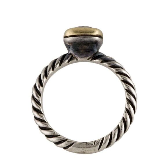 EUC Authentic David Yurman Nobelesse Citrine 18kt Gold & 925 SilveRing Size 4.75 - Picture 9 of 12